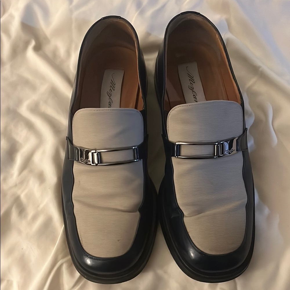 Mezlan Men's Blue and Cream Loafers